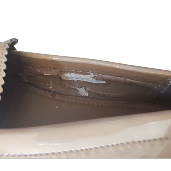 Coach Odette Slip On Loafer Tan Patent Leather Sz 7 Elegant Comfortable Timeless - Picture 14 of 15
